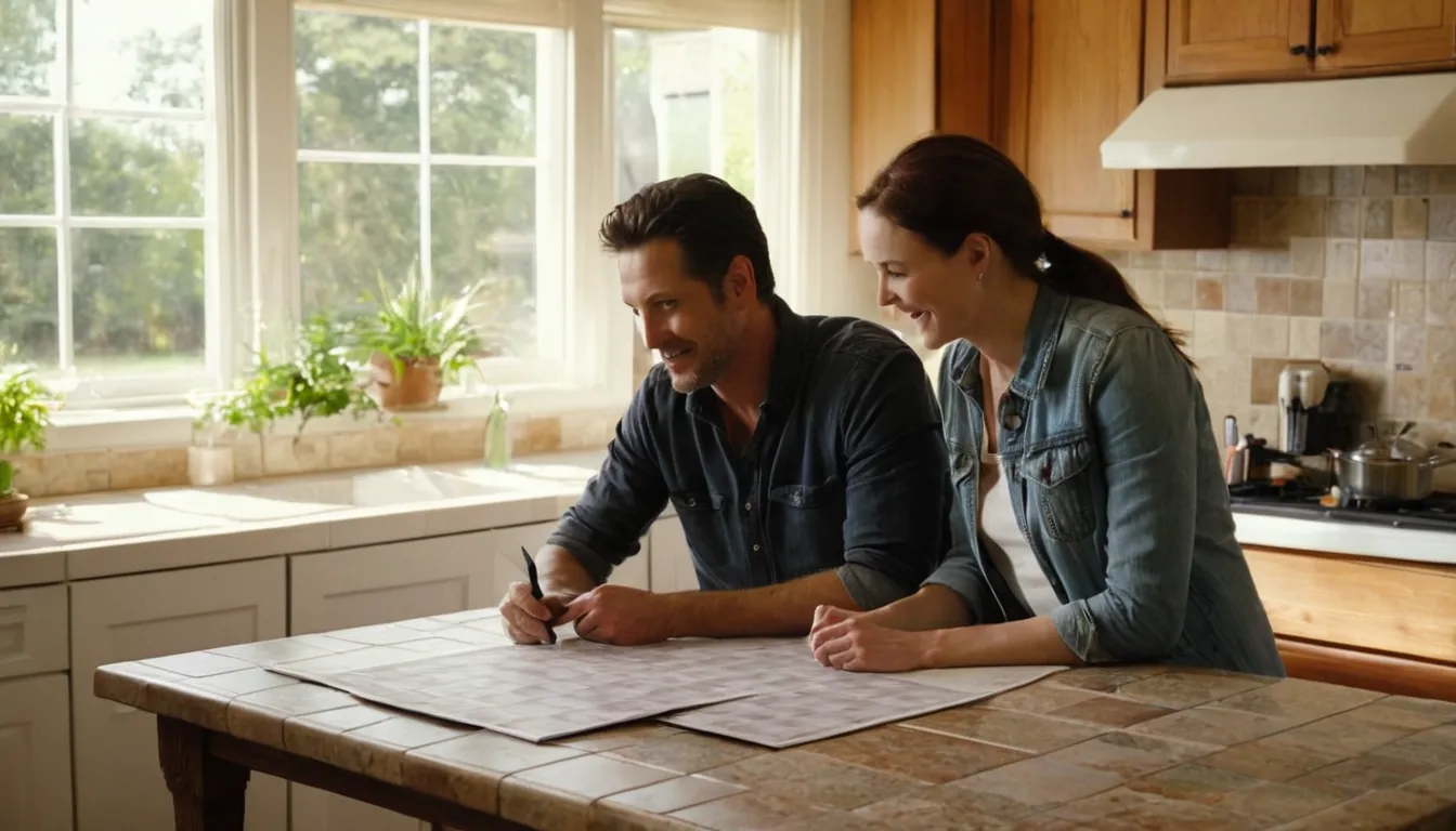A local remodeling provider reviewing plans with a homeowner in the Akron area